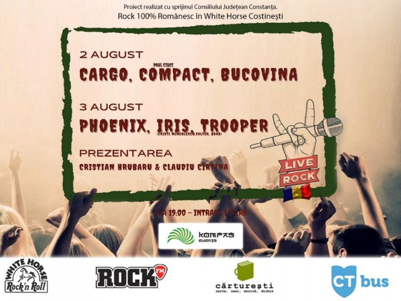 Costineștiul, zguduit de „Rock 100% Românesc” pe 2-3 august