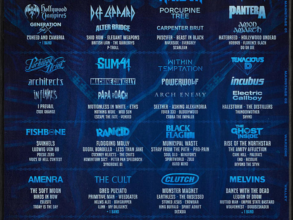 Lineup-ul Hellfest 2023: Iron Maiden, Pantera, Slipknot, KISS, în total 179 de trupe